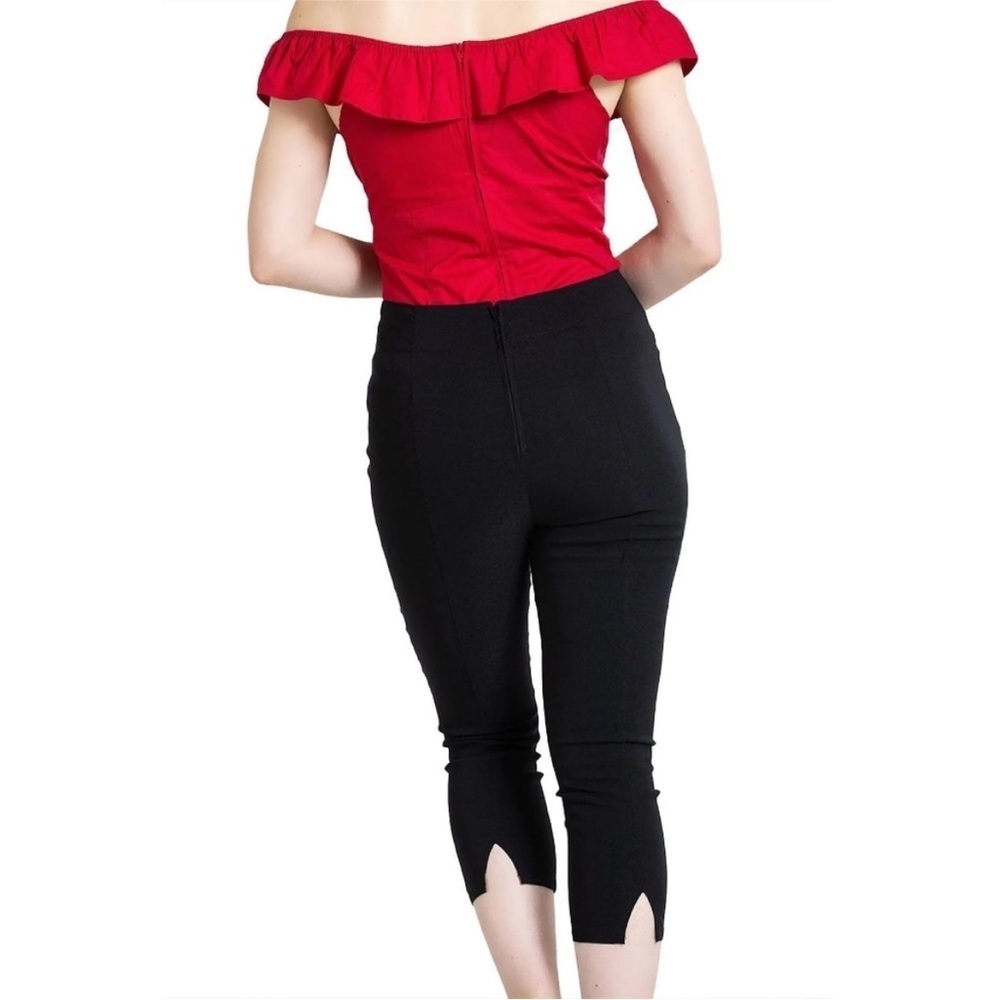 Hell Bunny Tina Retro Rockabilly Pinup Capri / Cigarette Pants NWT size 4X plus - Picture 7 of 11